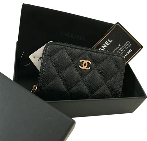 fake card holder chanel|chanel card holder zip around.